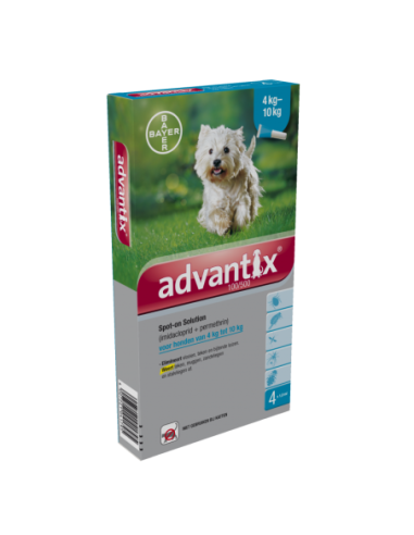 ADVANTIX PARA PERROS DE 4 A 10KG. (4 PIPETAS)