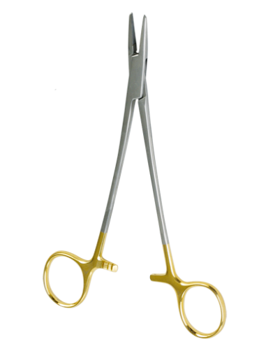 PORTA AGUJAS MATHIEU. TUNGSTENO - 18 cm