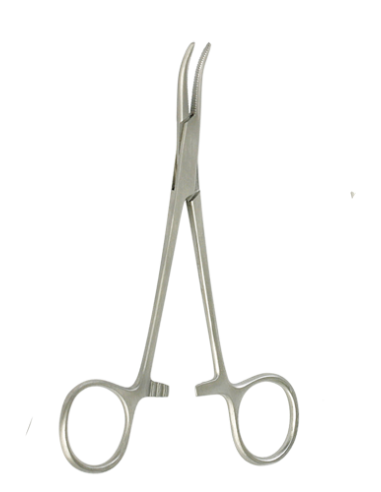 PINZA MOSQUITO. CURVA. SIN DIENTE - 12.5 cm