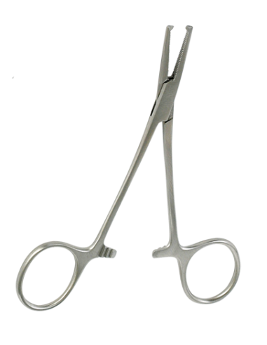 PINZA MOSQUITO. RECTA. CON DIENTE - 12.5 cm