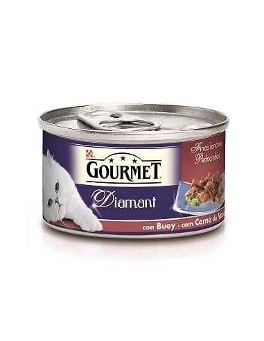 GOURMET DIAMANT FINAS LONCHAS (BUEY) 85G GRANATE.