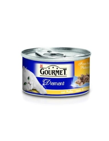 GOURMET DIAMANT FINAS LONCHAS 85G (POLLO) AMARILLO.