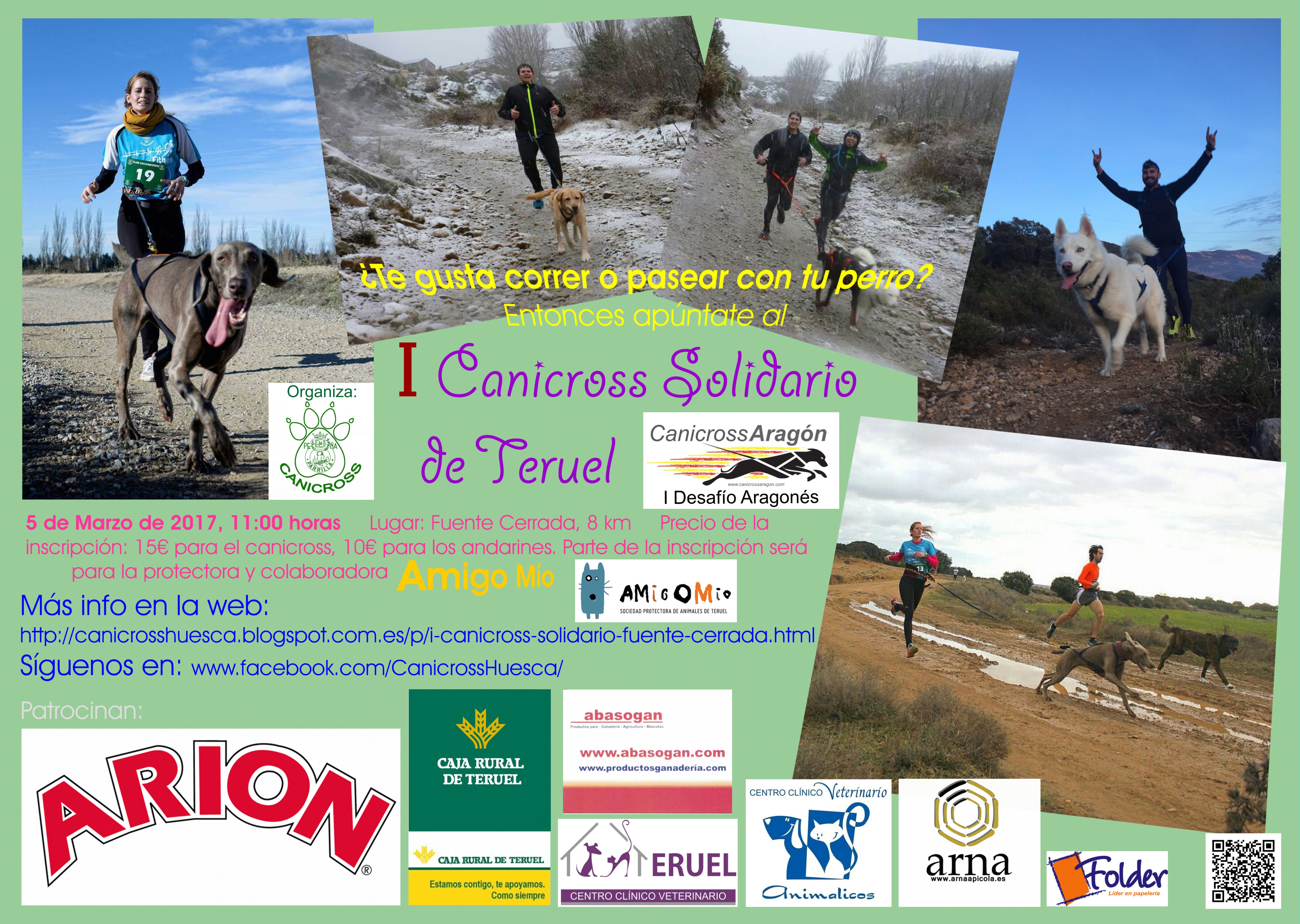 ¿Te gusta correr o pasear con tu perro? Apuntate al Primer Canicross solidario de Teruel